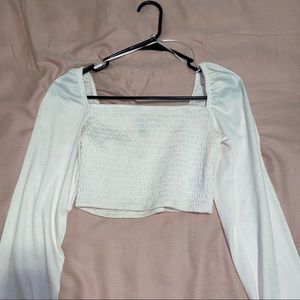 H&M off the shoulder white top, size small